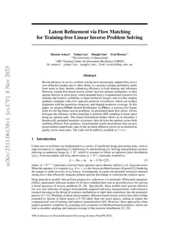 Latent Refinement via Flow Matching for Training-free Linear Inverse Problem Solving