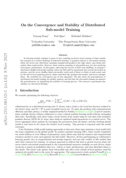 On the Convergence and Stability of Distributed Sub-model Training