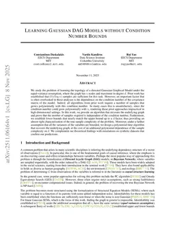 Learning Gaussian DAG Models without Condition Number Bounds