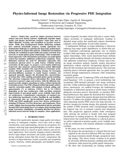 Physics-Informed Image Restoration via Progressive PDE Integration