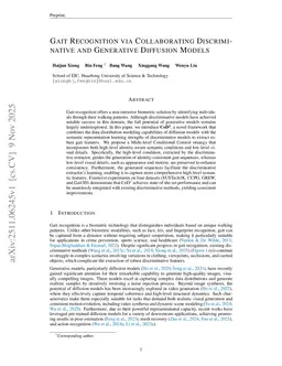 Gait Recognition via Collaborating Discriminative and Generative Diffusion Models