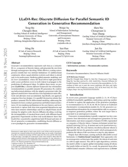 LLaDA-Rec: Discrete Diffusion for Parallel Semantic ID Generation in Generative Recommendation