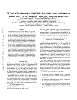 MrCoM: A Meta-Regularized World-Model Generalizing Across Multi-Scenarios