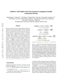 AdaDrive: Self-Adaptive Slow-Fast System for Language-Grounded Autonomous Driving
