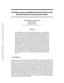 Fast Riemannian-manifold Hamiltonian Monte Carlo for hierarchical Gaussian-process models