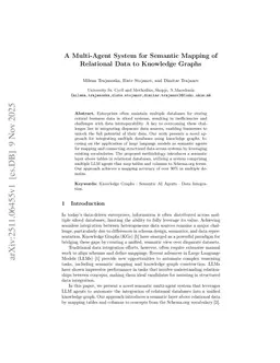 A Multi-Agent System for Semantic Mapping of Relational Data to Knowledge Graphs