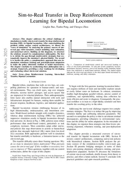 Sim-to-Real Transfer in Deep Reinforcement Learning for Bipedal Locomotion