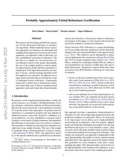 Probably Approximately Global Robustness Certification