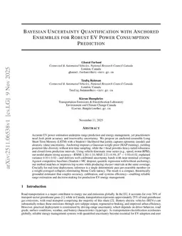 Bayesian Uncertainty Quantification with Anchored Ensembles for Robust EV Power Consumption Prediction