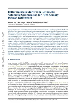 Better Datasets Start From RefineLab: Automatic Optimization for High-Quality Dataset Refinement