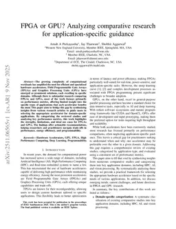 FPGA or GPU? Analyzing comparative research for application-specific guidance
