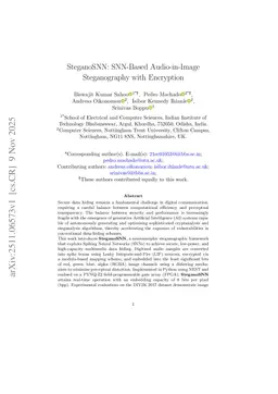 SteganoSNN: SNN-Based Audio-in-Image Steganography with Encryption