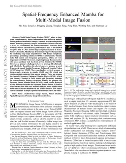 Spatial-Frequency Enhanced Mamba for Multi-Modal Image Fusion