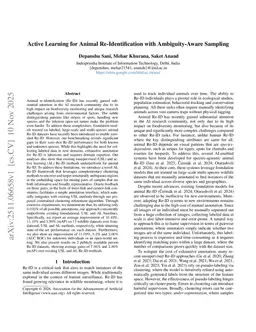 Active Learning for Animal Re-Identification with Ambiguity-Aware Sampling