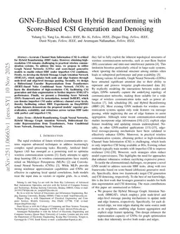 GNN-Enabled Robust Hybrid Beamforming with Score-Based CSI Generation and Denoising