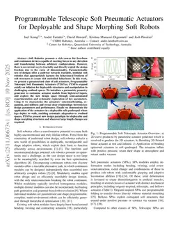 Programmable Telescopic Soft Pneumatic Actuators for Deployable and Shape Morphing Soft Robots
