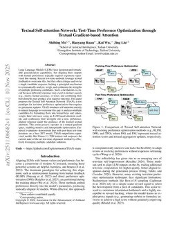 Textual Self-attention Network: Test-Time Preference Optimization through Textual Gradient-based Attention