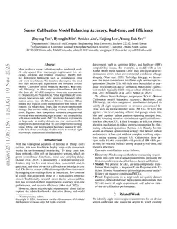 Sensor Calibration Model Balancing Accuracy, Real-time, and Efficiency