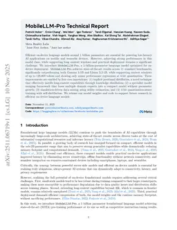 MobileLLM-Pro Technical Report