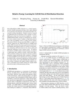 Relative Energy Learning for LiDAR Out-of-Distribution Detection