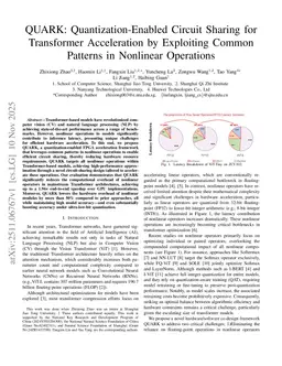 QUARK: Quantization-Enabled Circuit Sharing for Transformer Acceleration by Exploiting Common Patterns in Nonlinear Operations