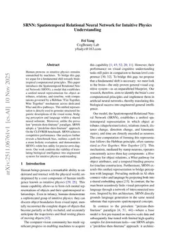 SRNN: Spatiotemporal Relational Neural Network for Intuitive Physics Understanding