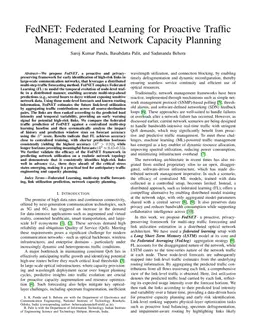 FedNET: Federated Learning for Proactive Traffic Management and Network Capacity Planning