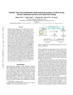 MathSE: Improving Multimodal Mathematical Reasoning via Self-Evolving Iterative Reflection and Reward-Guided Fine-Tuning
