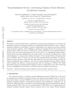 Neural-Initialized Newton: Accelerating Nonlinear Finite Elements via Operator Learning