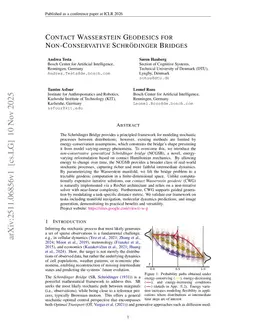 Contact Wasserstein Geodesics for Non-Conservative Schrödinger Bridges