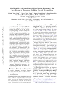 CLiFT-ASR: A Cross-Lingual Fine-Tuning Framework for Low-Resource Taiwanese Hokkien Speech Recognition