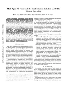 Multi-Agent AI Framework for Road Situation Detection and C-ITS Message Generation
