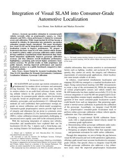 Integration of Visual SLAM into Consumer-Grade Automotive Localization