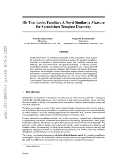 Oh That Looks Familiar: A Novel Similarity Measure for Spreadsheet Template Discovery