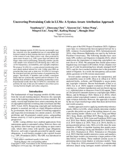 Uncovering Pretraining Code in LLMs: A Syntax-Aware Attribution Approach