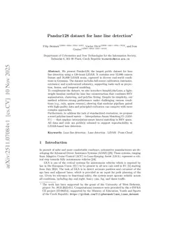 Pandar128 dataset for lane line detection