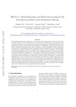 HENet++: Hybrid Encoding and Multi-task Learning for 3D Perception and End-to-end Autonomous Driving