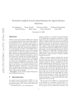 Geometric implicit neural representations for signed distance functions