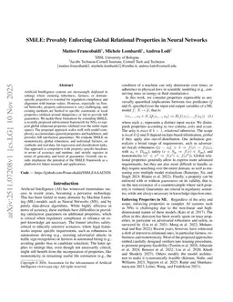SMiLE: Provably Enforcing Global Relational Properties in Neural Networks