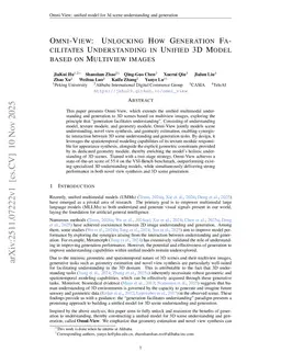 Omni-View: Unlocking How Generation Facilitates Understanding in Unified 3D Model based on Multiview images