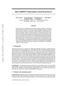 Does TabPFN Understand Causal Structures?