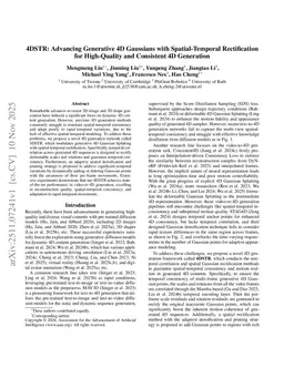 4DSTR: Advancing Generative 4D Gaussians with Spatial-Temporal Rectification for High-Quality and Consistent 4D Generation