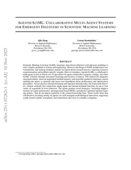 AgenticSciML: Collaborative Multi-Agent Systems for Emergent Discovery in Scientific Machine Learning