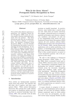 Who Is the Story About? Protagonist Entity Recognition in News