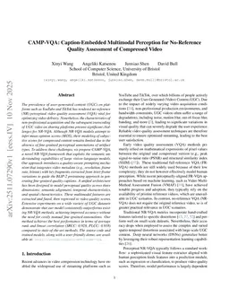 CAMP-VQA: Caption-Embedded Multimodal Perception for No-Reference Quality Assessment of Compressed Video