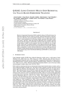 Q-RAG: Long Context Multi-step Retrieval via Value-based Embedder Training