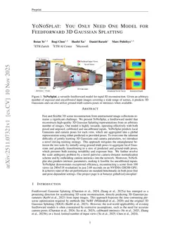 YoNoSplat: You Only Need One Model for Feedforward 3D Gaussian Splatting