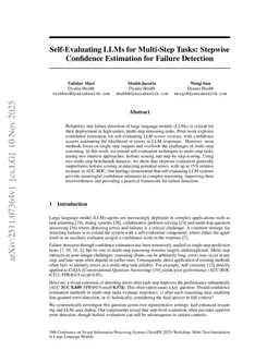 Self-Evaluating LLMs for Multi-Step Tasks: Stepwise Confidence Estimation for Failure Detection
