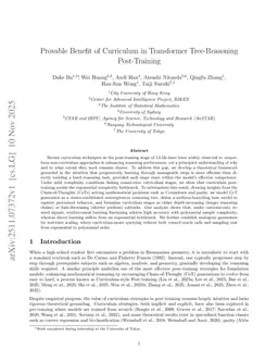 Provable Benefit of Curriculum in Transformer Tree-Reasoning Post-Training