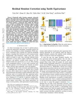 Residual Rotation Correction using Tactile Equivariance